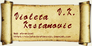 Violeta Krstanović vizit kartica